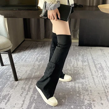 2023 новая корейская версия, уродливые милые брюки с круглой головкой, сапоги в стиле ретро, модные рыцарские сапоги