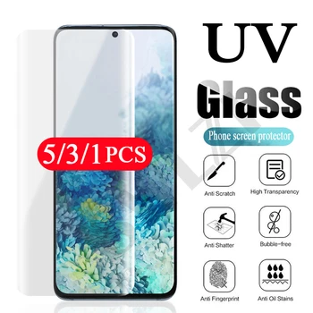 5/3/1pcs 9H для Samsung Galaxy s21 Ultra s20 note 20 10 pro s10 5G s9 s8 plus УФ-стекло закаленная пленка защитный экран протектор
