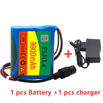 Batterie Au Lithium Rechargeable 12 V 2022 mAh 3S1P, avec Chargeur 9900 V 1a, Conseil de Protection, nouveau, 18650
