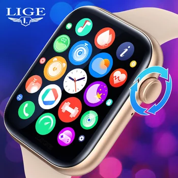 LIGE Смарт-Часы Для Женщин С Полным Сенсорным Экраном Bluetooth Водонепроницаемые Часы Спортивный Фитнес-Трекер Smartwatch Женский Reloj Mujer