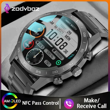 NFC Смарт-Часы Мужские AMOLED 454*454 HD Экран Частота Сердечных Сокращений Bluetooth Вызов Спортивные Умные Часы Женские Для Huawei Xiaomi 2023 Браслет