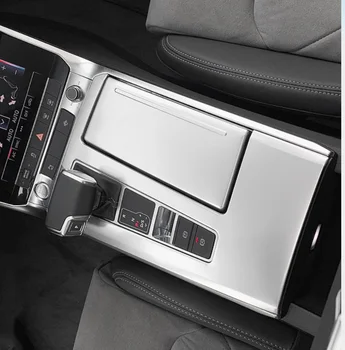 Для Audi A6 C8/A7 2019-2022 Аксессуары Внутренняя Отделка Панели Переключения Передач Отделка Крышки ABS Из Углеродного Волокна /Матовый
