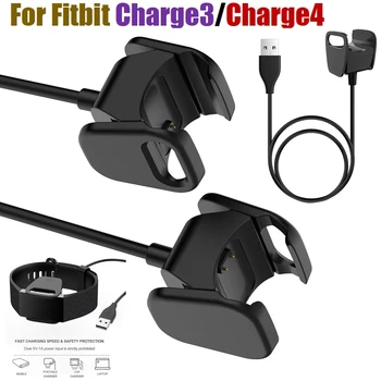 Зажим для шнура, док-станция, USB-кабель для Fitbit Charge 4 / Charge 3, адаптер для ремешка для часов, зарядка для браслета Fitbit Charge4 Charge3