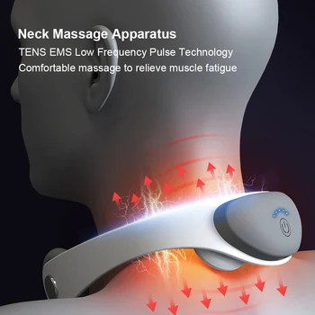 Мини-массажер для спины, шеи и плеч с функцией физиотерапии, электрический массажер для плеч и шеи с подогревом, облегчающий мышечную боль с двойной головкой