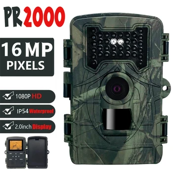 Новые камеры-ловушки для охоты на диких животных, беспроводное видеонаблюдение HD 1080P, 16-мегапиксельные пиксельные видео/фото, ИК-камеры ночного видения PR2000