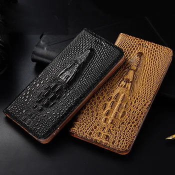 Роскошный Кожаный Магнитный Флип-Чехол с Крокодиловой Головой Для Телефона Huawei Honor X7 X8 X9 X10 X20 X30 X30i Max 5G Cover Cases