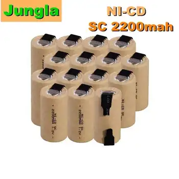Самая низкая цена 2-20 Шт SC Battery 1.2v Аккумуляторы Перезаряжаемые 2200mAh Nicd Аккумулятор Электроинструменты Накопитель