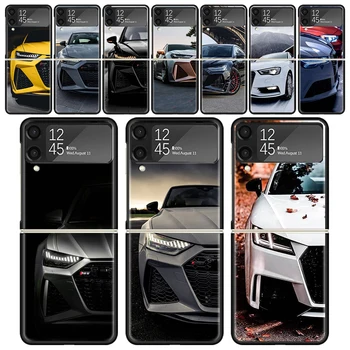 Супер Автомобиль Для A-Audis R-S Sport Противоударный Складной Мобильный Жесткий Чехол Для Samsung Galaxy Z Flip 4 3 5G TPU Черный Чехол Для телефона Flip4