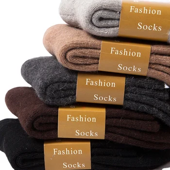 Термоноски, толстые носки, шерстяные носки со средней толщиной, мужские Высококачественные полотенца, сохраняющие тепло, Зимние носки, хлопковые подарочные носки для мужчин